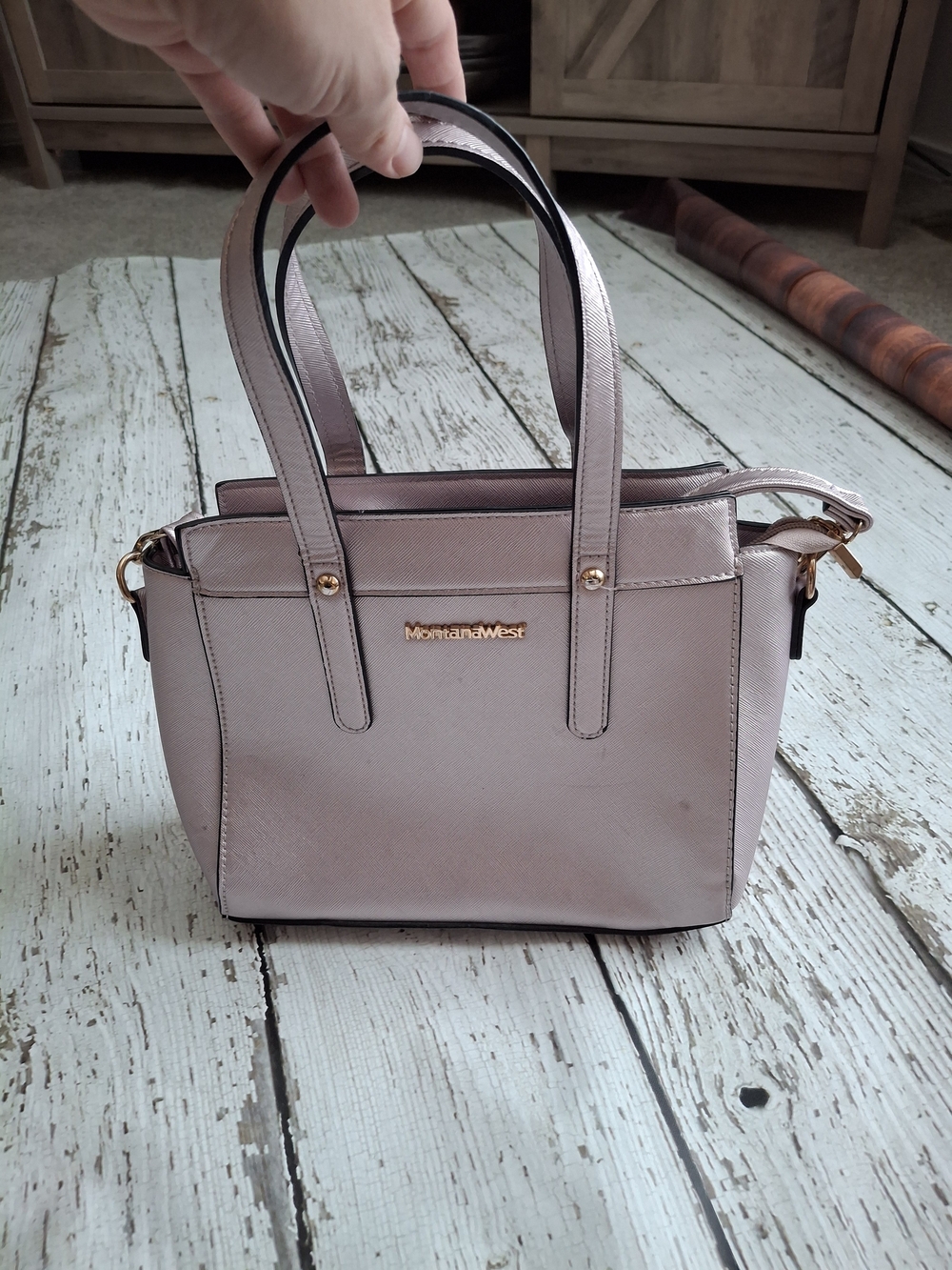 Montana West Metallic Purple  Tote Handbag